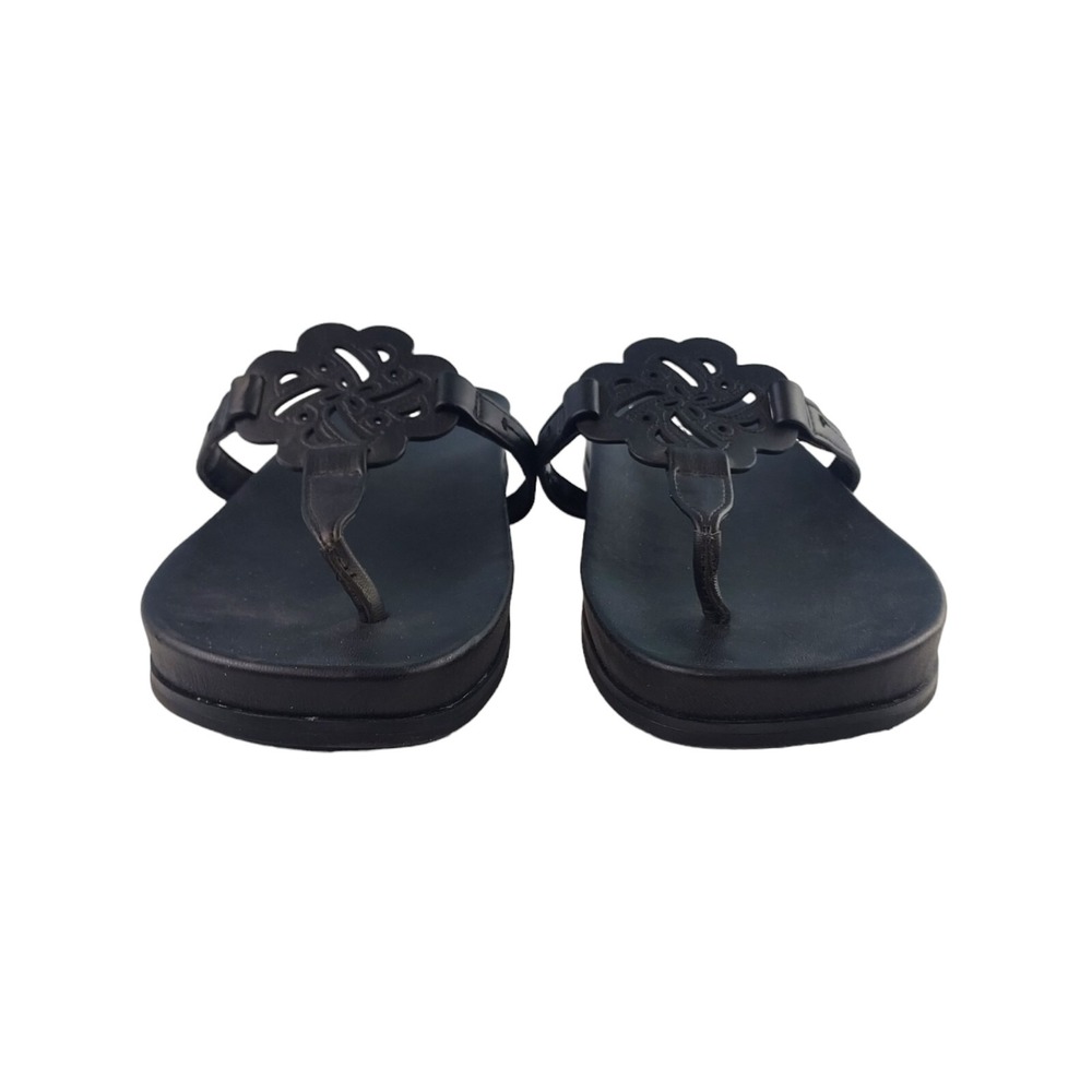 Sam & Libby Women 9.5 Black Medallion Platform Thong Sandals 10398S2001 - Picture 3 of 8